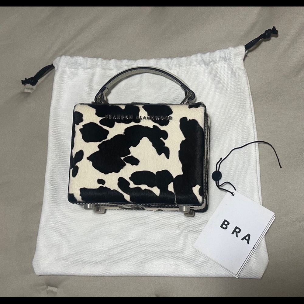 BNWOT Brandon Blackwood Cow Print Mini Kendrick